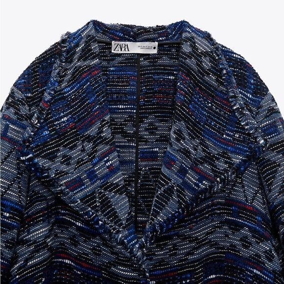 ZARA FLUID JACQUARD COAT LIMITED EDITION - Picture 12 of 12